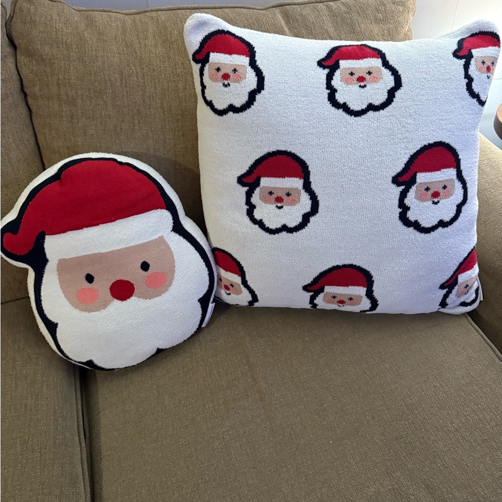 Festive Santa Claus Throw Pillows
